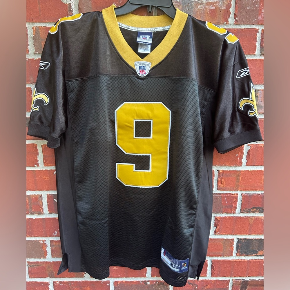 NWOT Reebok NFL Equipment New Orleans Saints #9 Drew Brees Stitched Sz 46 Jersey